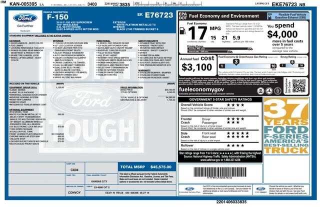 2014 Ford F-150 Lariat SuperCrew