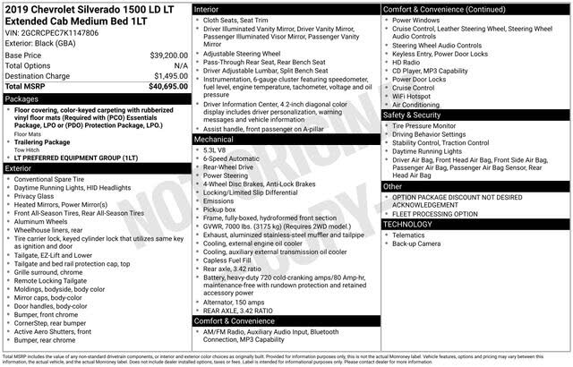 2019 Chevrolet Silverado 1500 LT Double Cab RWD