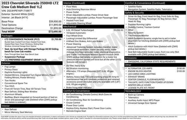 2023 Chevrolet Silverado 2500HD LTZ Crew Cab 4WD