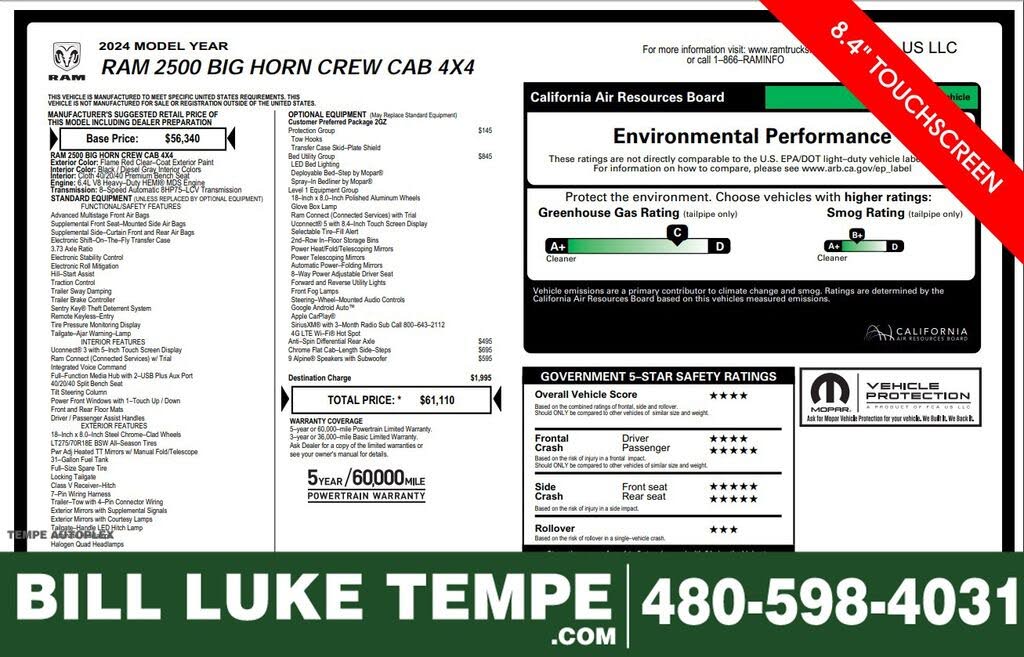 2024 RAM 2500 Big Horn Crew Cab 4WD