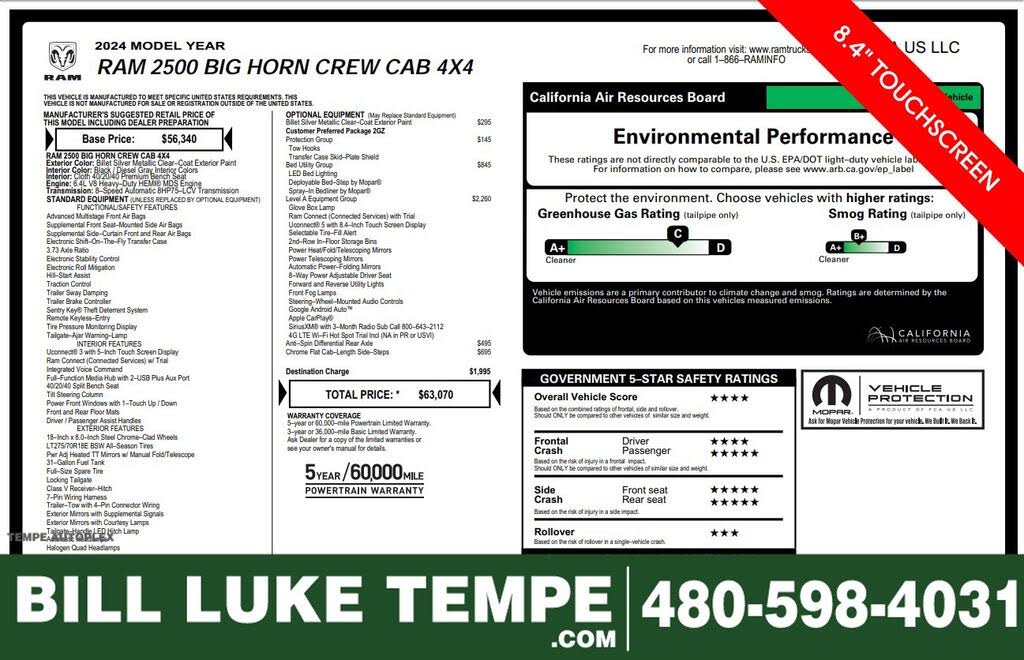 2024 RAM 2500 Big Horn Crew Cab 4WD