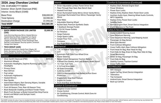 2026 Jeep Cherokee Laredo 4WD