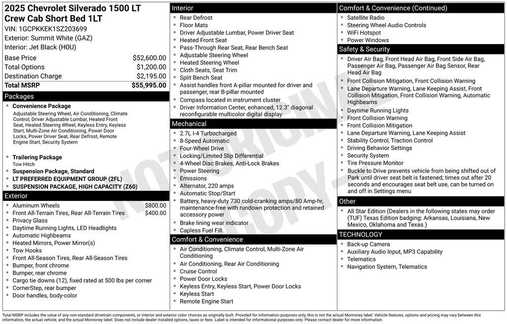 2025 Chevrolet Silverado 1500 LT Crew Cab 4WD