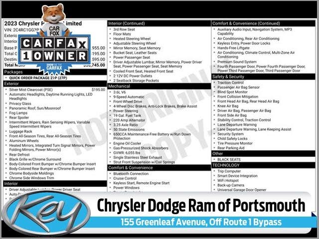 2023 Chrysler Pacifica Limited FWD