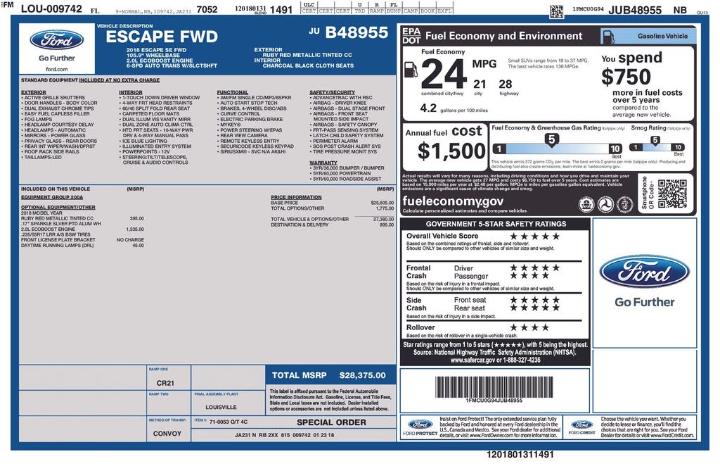 2018 Ford Escape SE FWD