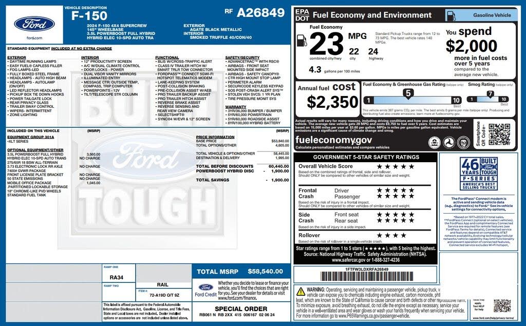 2024 Ford F-150 XLT SuperCrew 4WD