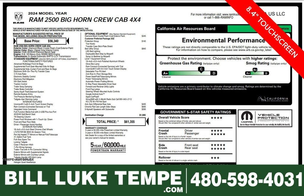 2024 RAM 2500 Big Horn Crew Cab 4WD