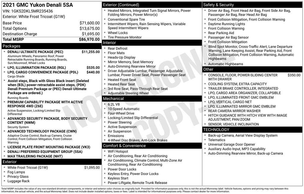 2021 GMC Yukon Denali 4WD