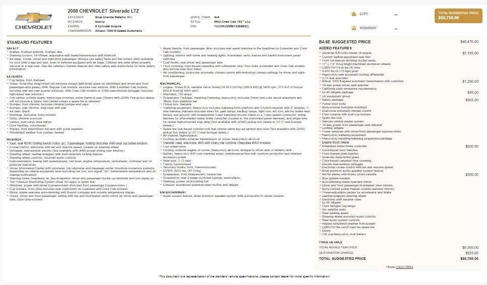 2008 Chevrolet Silverado 2500HD LTZ Crew Cab 4WD