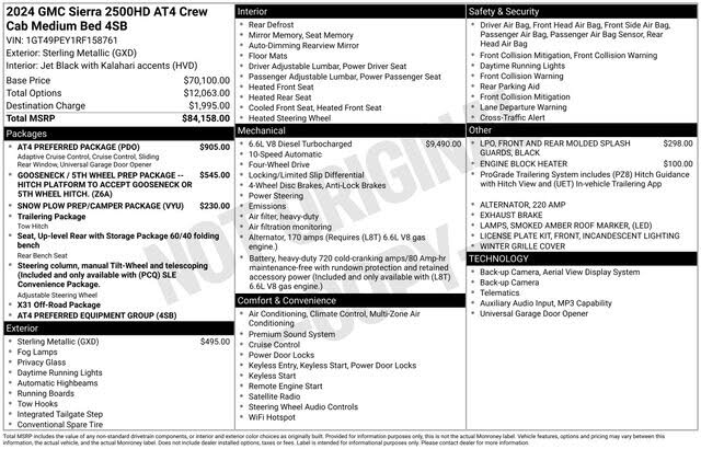 2024 GMC Sierra 2500HD AT4 Crew Cab 4WD