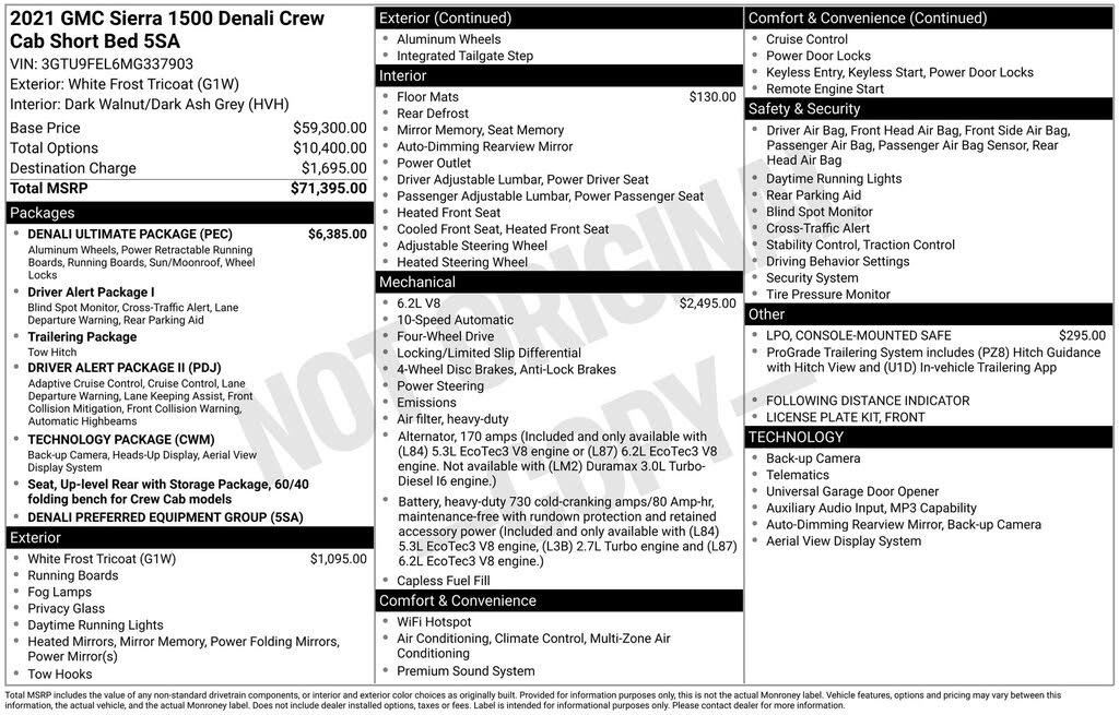 2021 GMC Sierra 1500 Denali Crew Cab 4WD