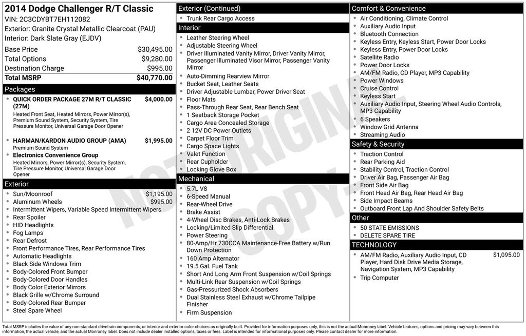 2014 Dodge Challenger R/T RWD