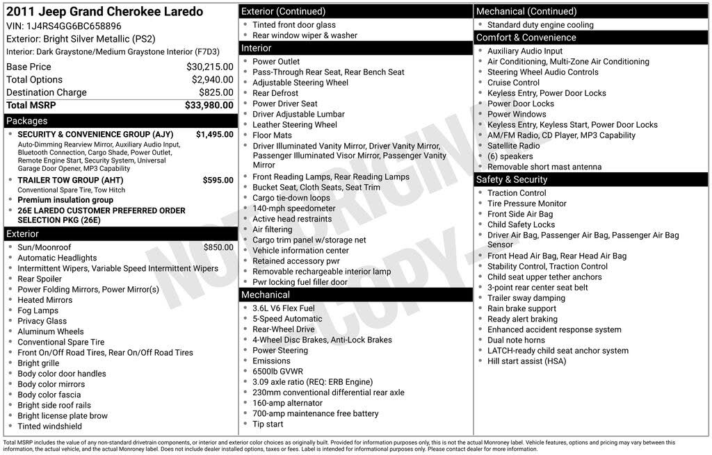 2011 Jeep Grand Cherokee Laredo