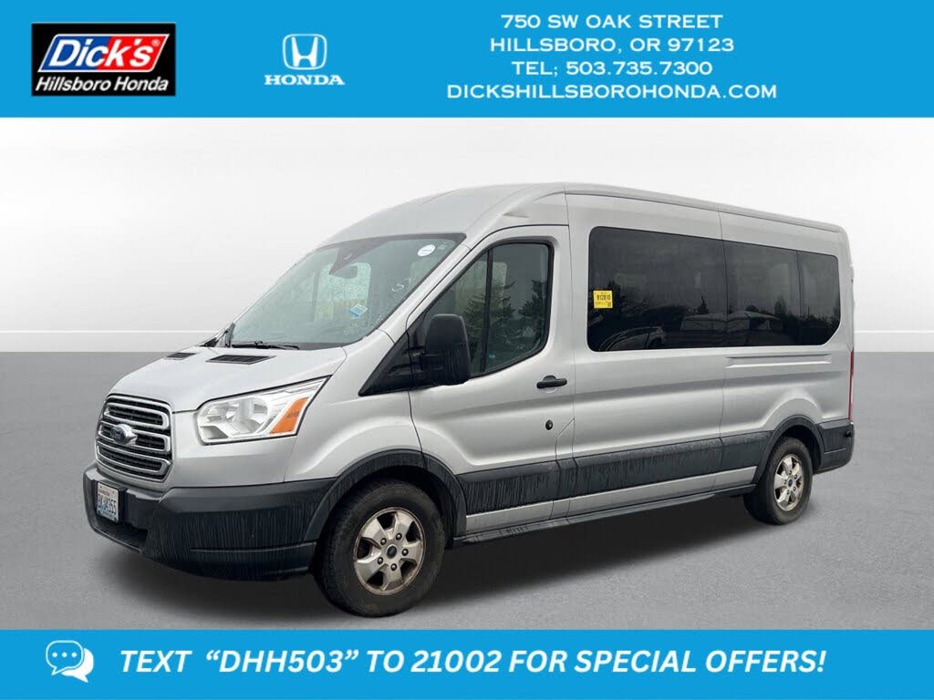 2017 Ford Transit Passenger 350 XLT Medium Roof LWB RWD with Sliding Passenger-Side Door