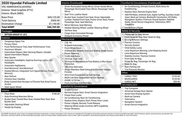 2020 Hyundai Palisade Limited FWD