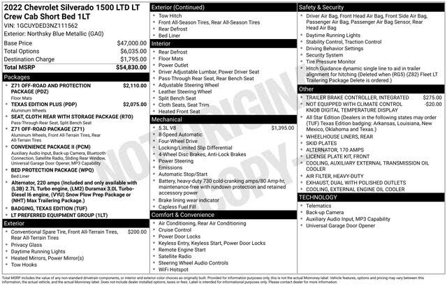 2022 Chevrolet Silverado 1500 LT Crew Cab 4WD