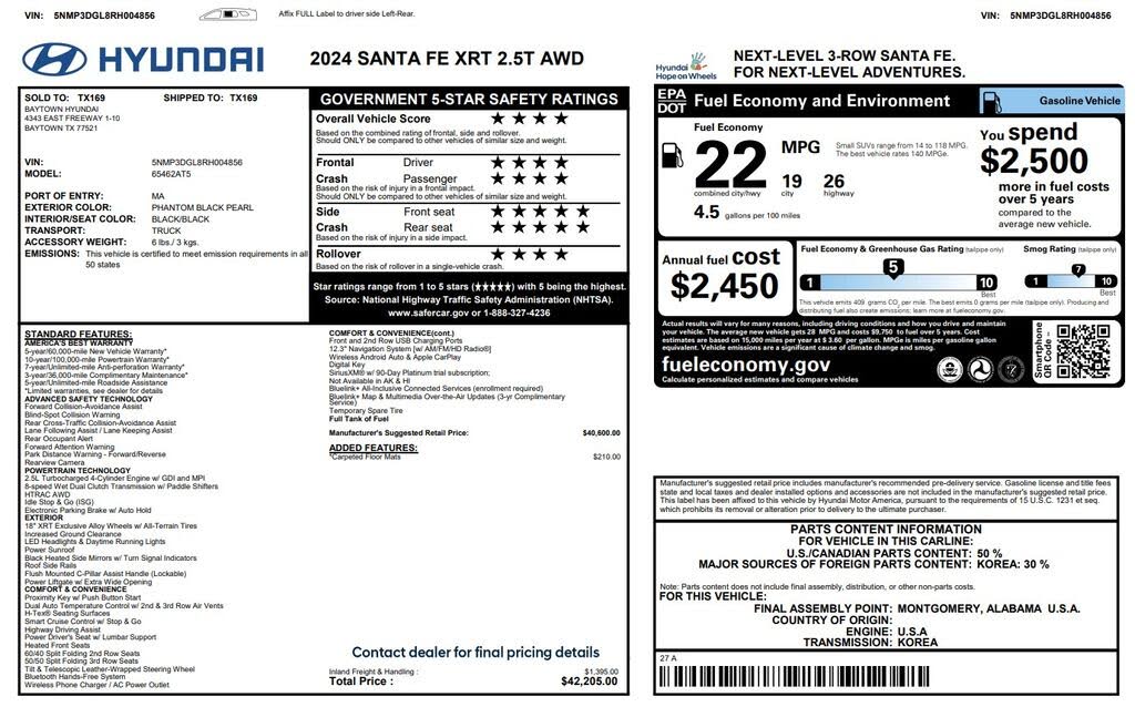 2024 Hyundai Santa Fe XRT AWD