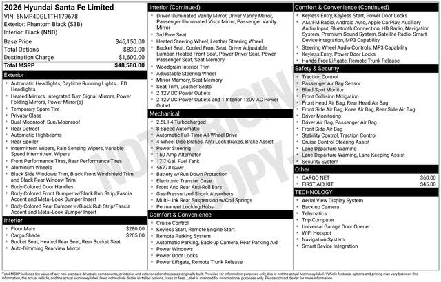2026 Hyundai Santa Fe Limited AWD