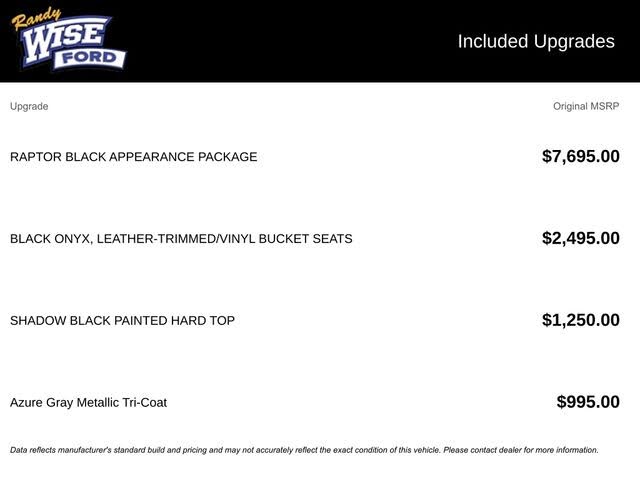 2025 Ford Bronco Raptor 4WD