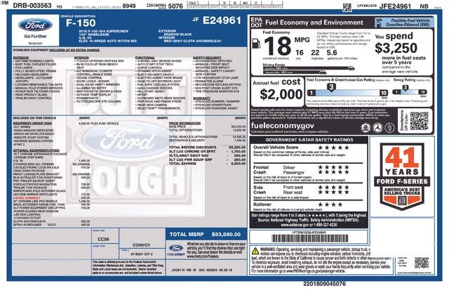 2018 Ford F-150 XLT SuperCrew 4WD