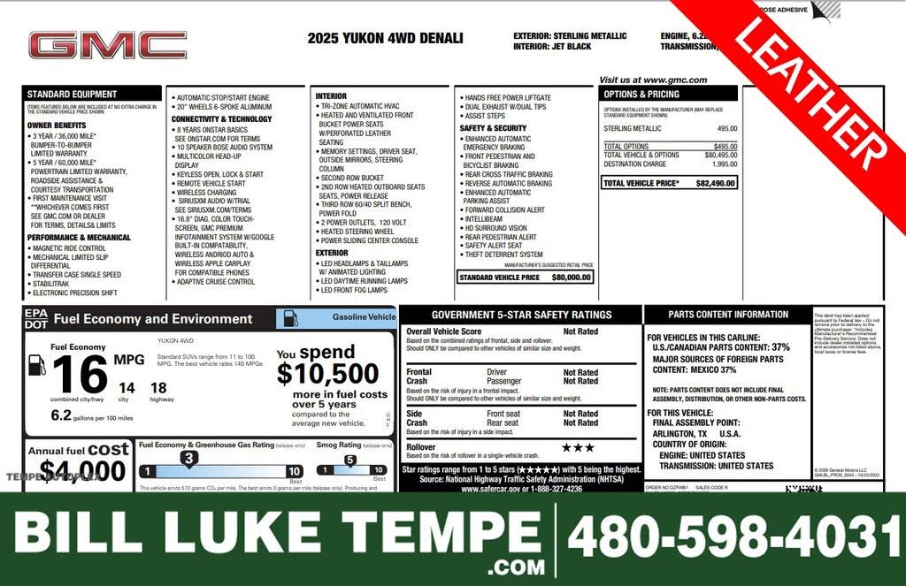 2025 GMC Yukon Denali 4WD