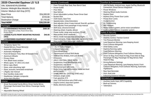 2020 Chevrolet Equinox 1.5T LS FWD