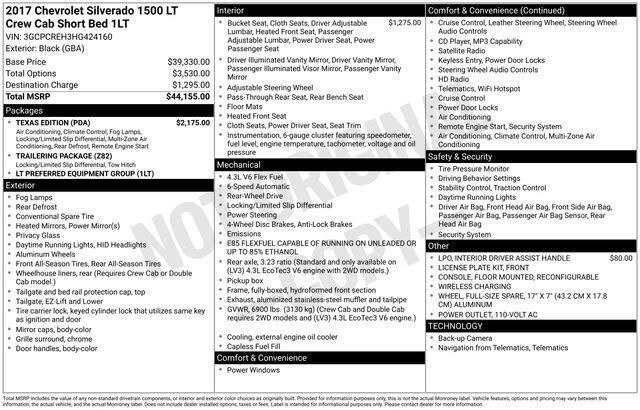 2017 Chevrolet Silverado 1500 LT Crew Cab RWD