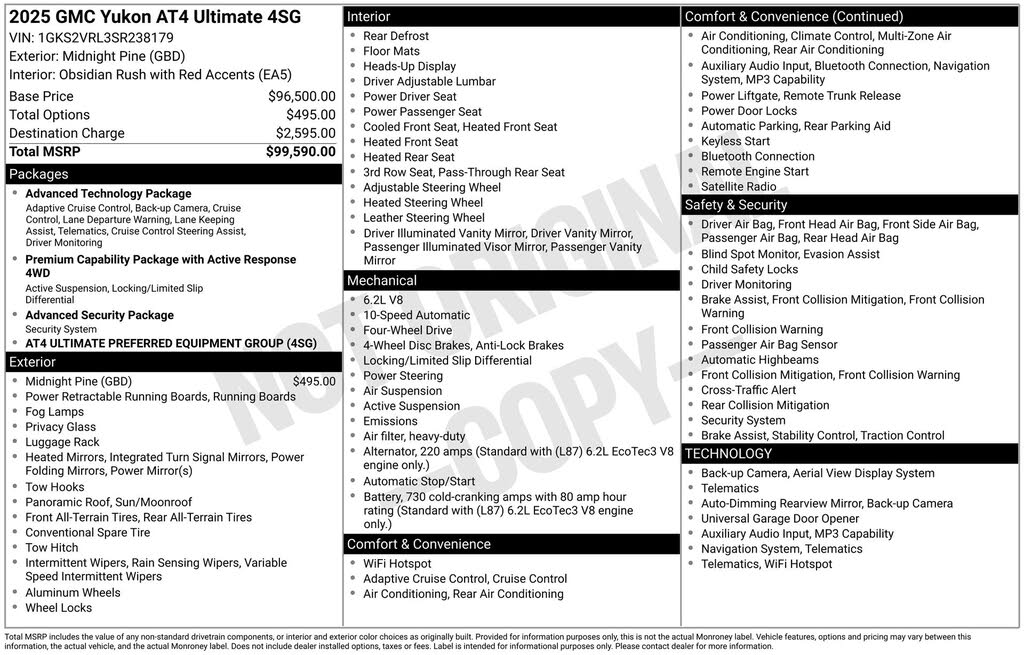 2025 GMC Yukon AT4 Ultimate 4WD