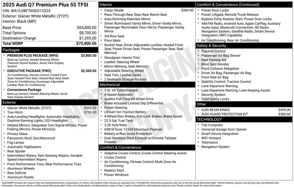 2025 Audi Q7 quattro Premium Plus 55 TFSI