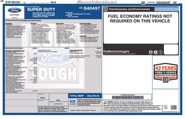 2019 Ford F-350 Super Duty King Ranch Crew Cab 4WD