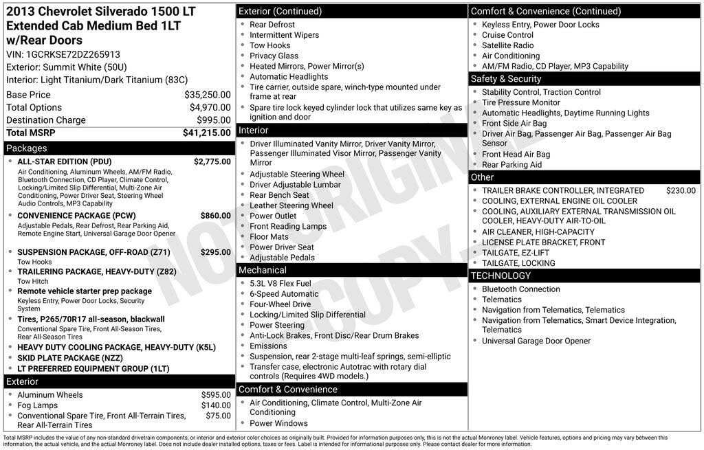 2013 Chevrolet Silverado 1500 LT Extended Cab 4WD