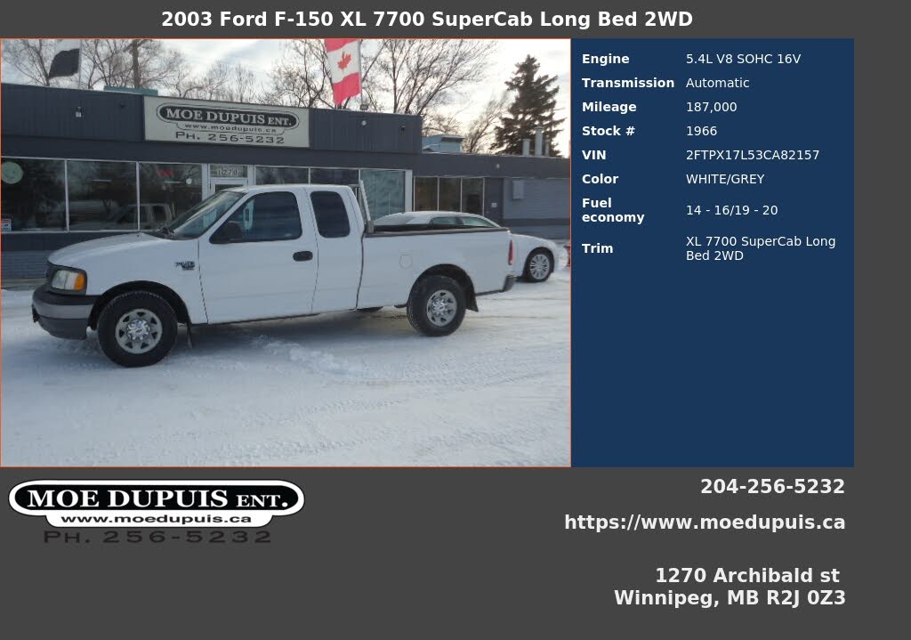 2003 Ford F-150 XL Extended Cab LB