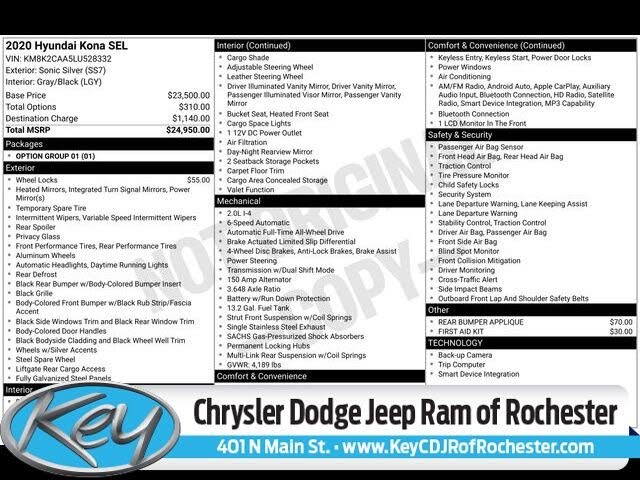 2020 Hyundai Kona SEL AWD