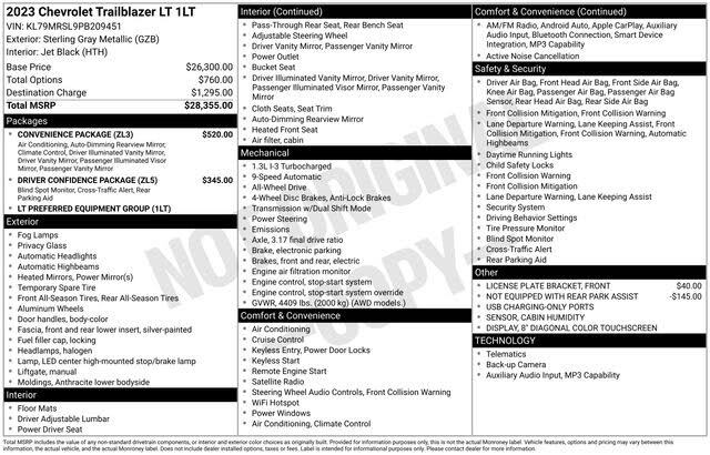 2023 Chevrolet Trailblazer LT AWD