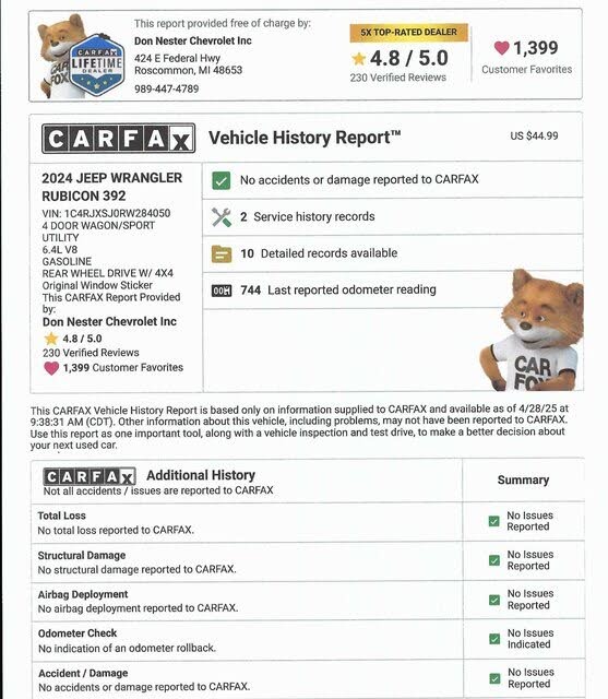 2024 Jeep Wrangler Rubicon 392 4-Door 4WD