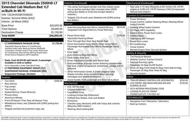 2015 Chevrolet Silverado 2500HD LT Double Cab 4WD