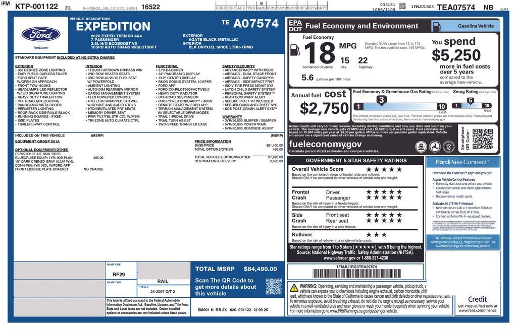 2026 Ford Expedition Tremor 4WD