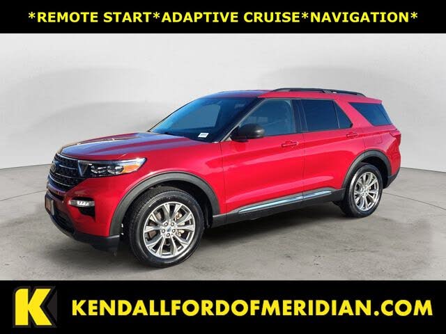 Red Metallic 2022 Ford Explorer XLT AWD SUV / Crossover All-Wheel Drive Automatic