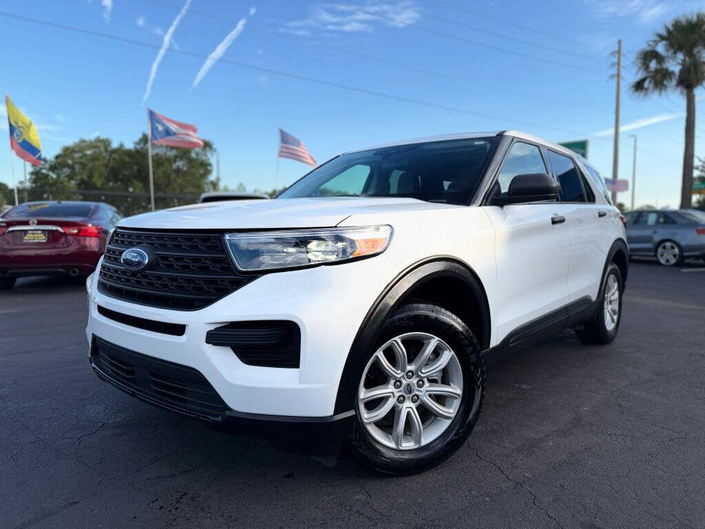 White 2020 Ford Explorer AWD SUV / Crossover All-Wheel Drive Automatic