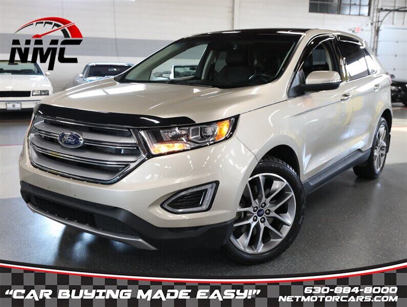 White Gold 2018 Ford Edge Titanium AWD SUV / Crossover All-Wheel Drive Automatic