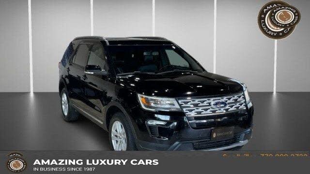 Black 2018 Ford Explorer XLT AWD SUV / Crossover All-Wheel Drive 6-Speed Automatic