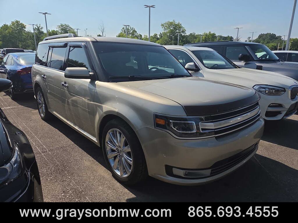 White Gold Metallic 2018 Ford Flex Limited AWD SUV / Crossover All-Wheel Drive 6-Speed Automatic