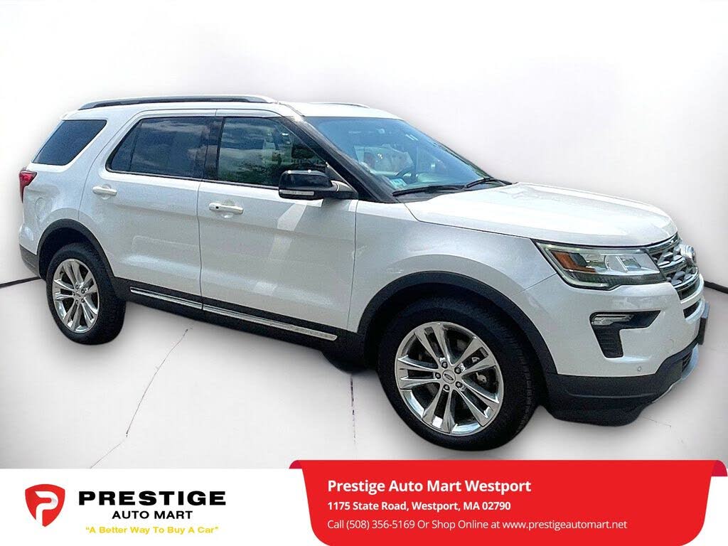 White Platinum Clearcoat Metallic 2018 Ford Explorer SUV / Crossover All-Wheel Drive 6-Speed Automatic