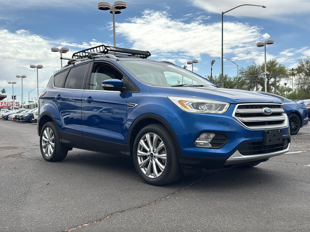 Lightning Blue Metallic 2017 Ford Escape Titanium AWD SUV / Crossover All-Wheel Drive Automatic