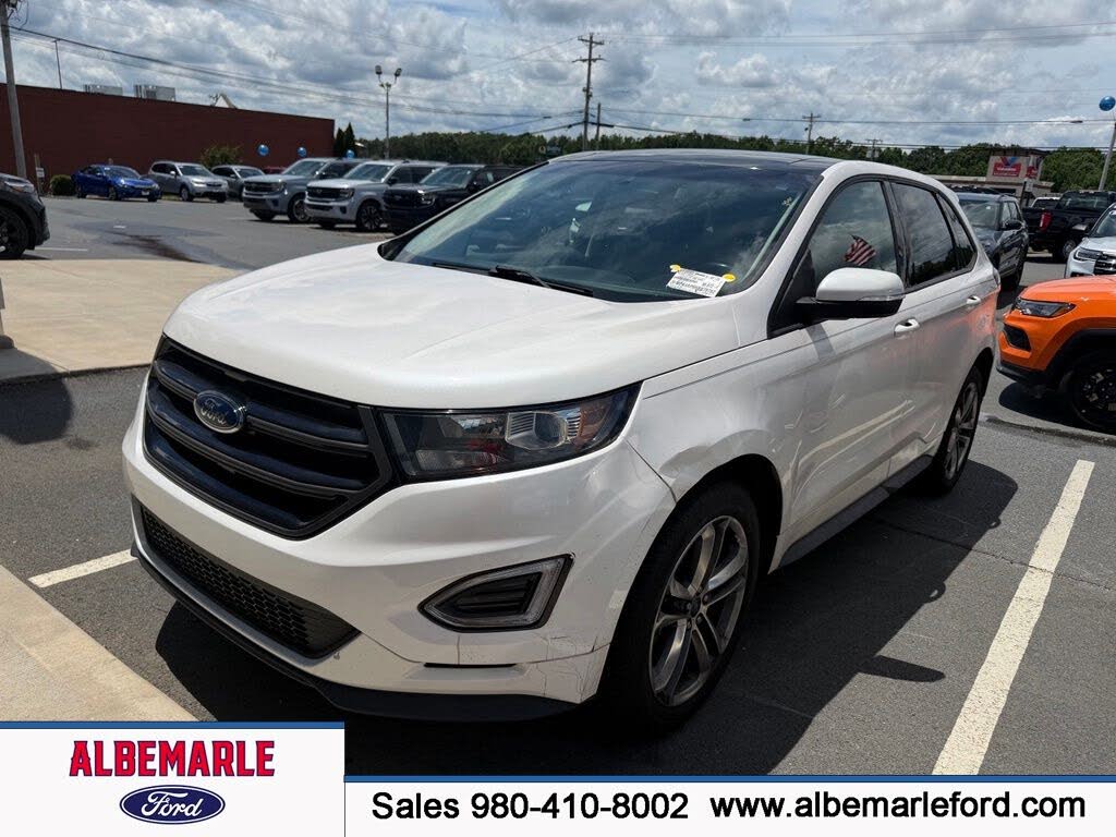 White Platinum Clearcoat Metallic 2017 Ford Edge SUV / Crossover All-Wheel Drive 6-Speed Automatic
