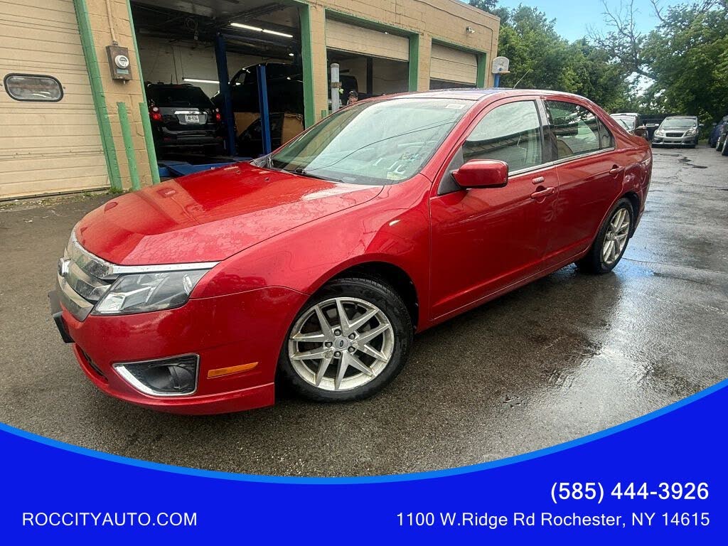 Red 2012 Ford Fusion Sedan Front-Wheel Drive 6-Speed Automatic