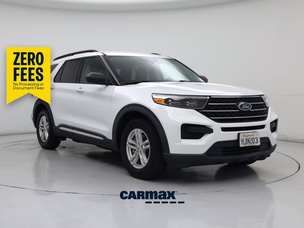 White 2020 Ford Explorer SUV / Crossover Rear-Wheel Drive Automatic