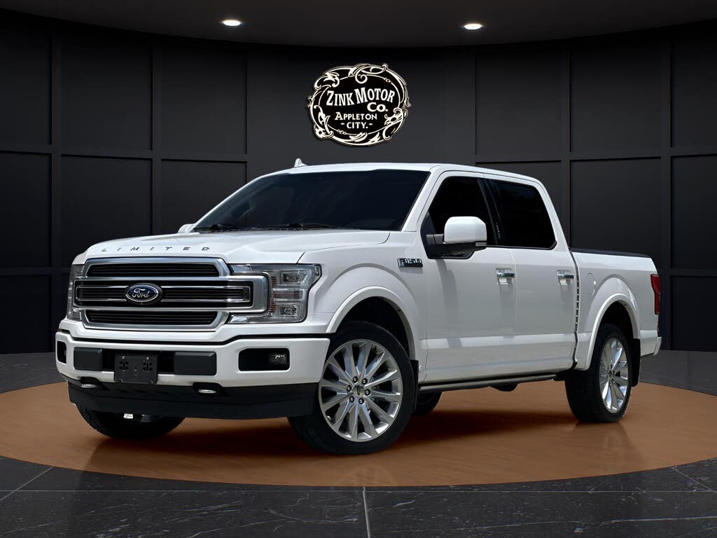 White Platinum Metallic Tri-Coat 2019 Ford F-150 Pickup Truck Four-Wheel Drive Automatic