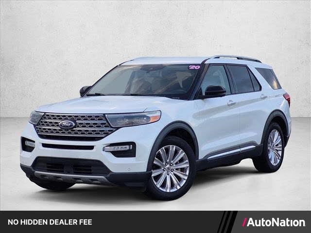Star White Metallic Tri-Coat 2020 Ford Explorer SUV / Crossover Rear-Wheel Drive Automatic