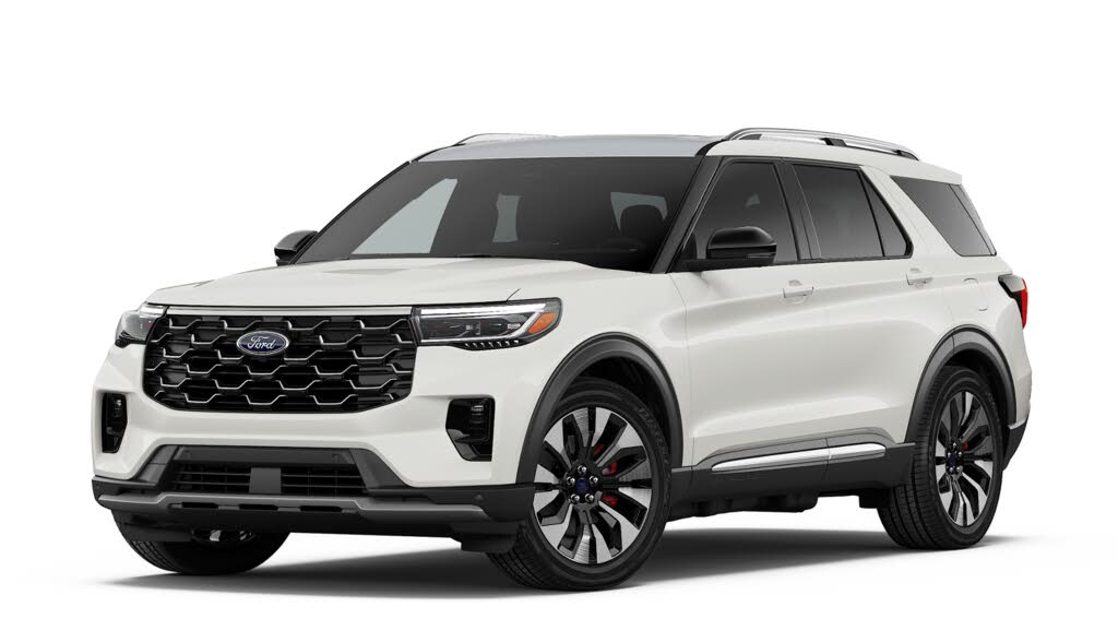 Star White Metallic Tri-Coat 2026 Ford Explorer SUV / Crossover All-Wheel Drive Automatic